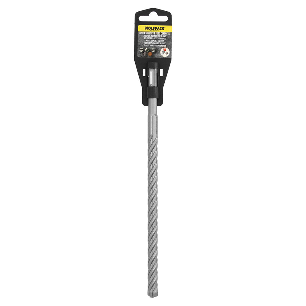Broca sds plus 8 filos cortantes especial para hormigón armado ø 12 x 260 mm broca paredes, broca cimientos, broca muros