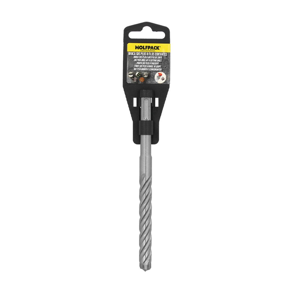 Broca sds plus 8 filos cortantes especial para hormigón armado ø 14 x 160 mm broca paredes, broca cimientos, broca muros