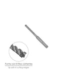 SDS Plus drill bit with 8 cutting edges, special for reinforced concrete, Ø 7 x 100 mm wall drill bit, foundation drill bit, masonry drill bit