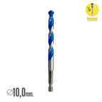 Universal hex drill bit ø 10.0 mm (1-piece blister) drill bit for tiles, ceramic, marble, concrete, metal, wood, plastic
