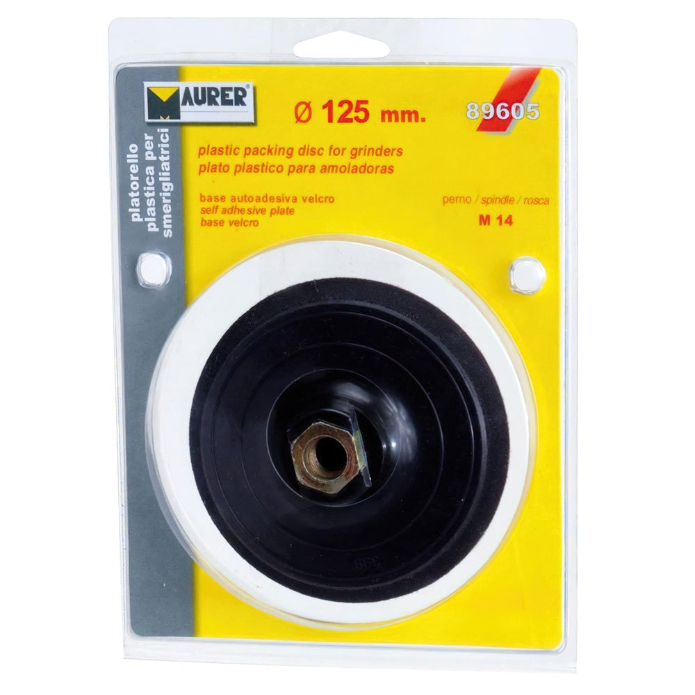 Hook and loop backing pad ø 125 mm for grinder