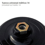 Plato amoladora nailon con velcro ø 178 mm anclaje rosca m14