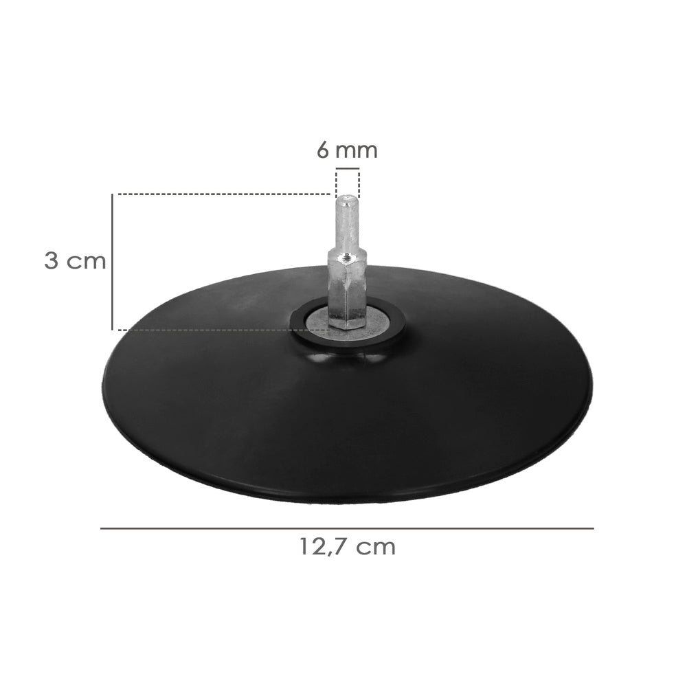 Prato broca de nylon ø 125 mm com espigão ø 6 mm disco plástico para boné