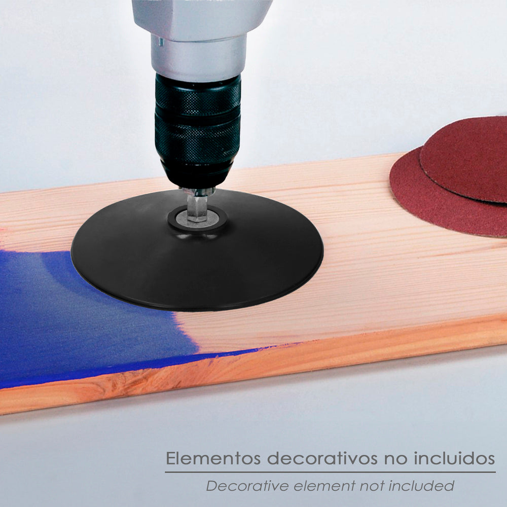 Prato broca de nylon ø 125 mm com espigão ø 6 mm disco plástico para boné