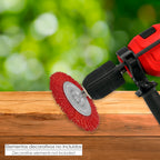 Escova de nylon em disco ø 75 mm 1/4". Lixar e polir madeira, metal, aço inoxidável, escova para berbequim, escova de polir, escova de lixar