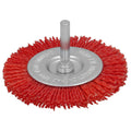 Cepillo nailon disco ø100 mm 1/4". Lijar y pulir madera, metal, acero inoxidable, cepillo taladro, cepillo pulir, cepillo lijar