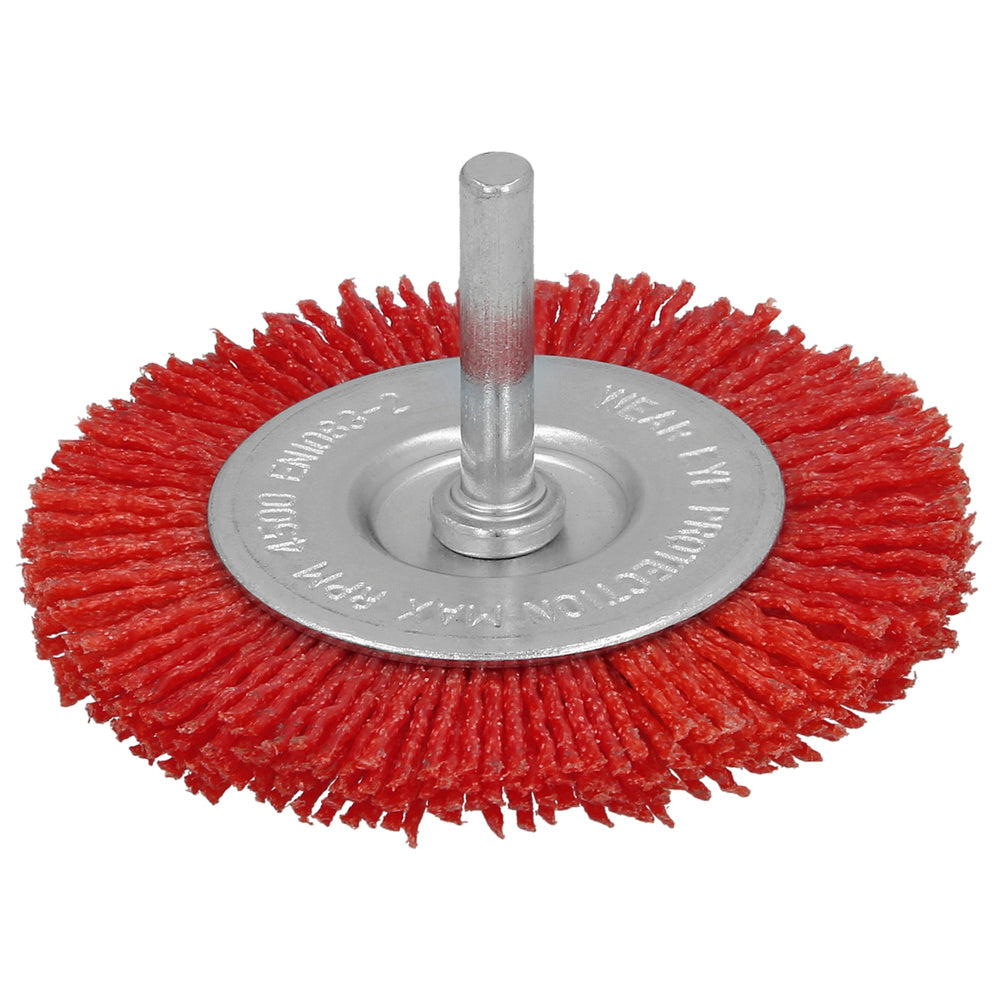 Escova de nylon disco ø100 mm 1/4". Lixar e polir madeira, metal, aço inoxidável, escova berbequim, escova polir, escova lixar