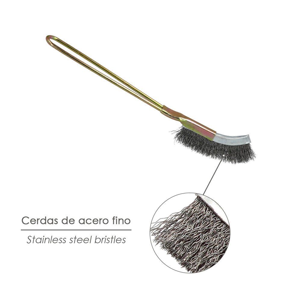 Fine steel hand brush 25 cm