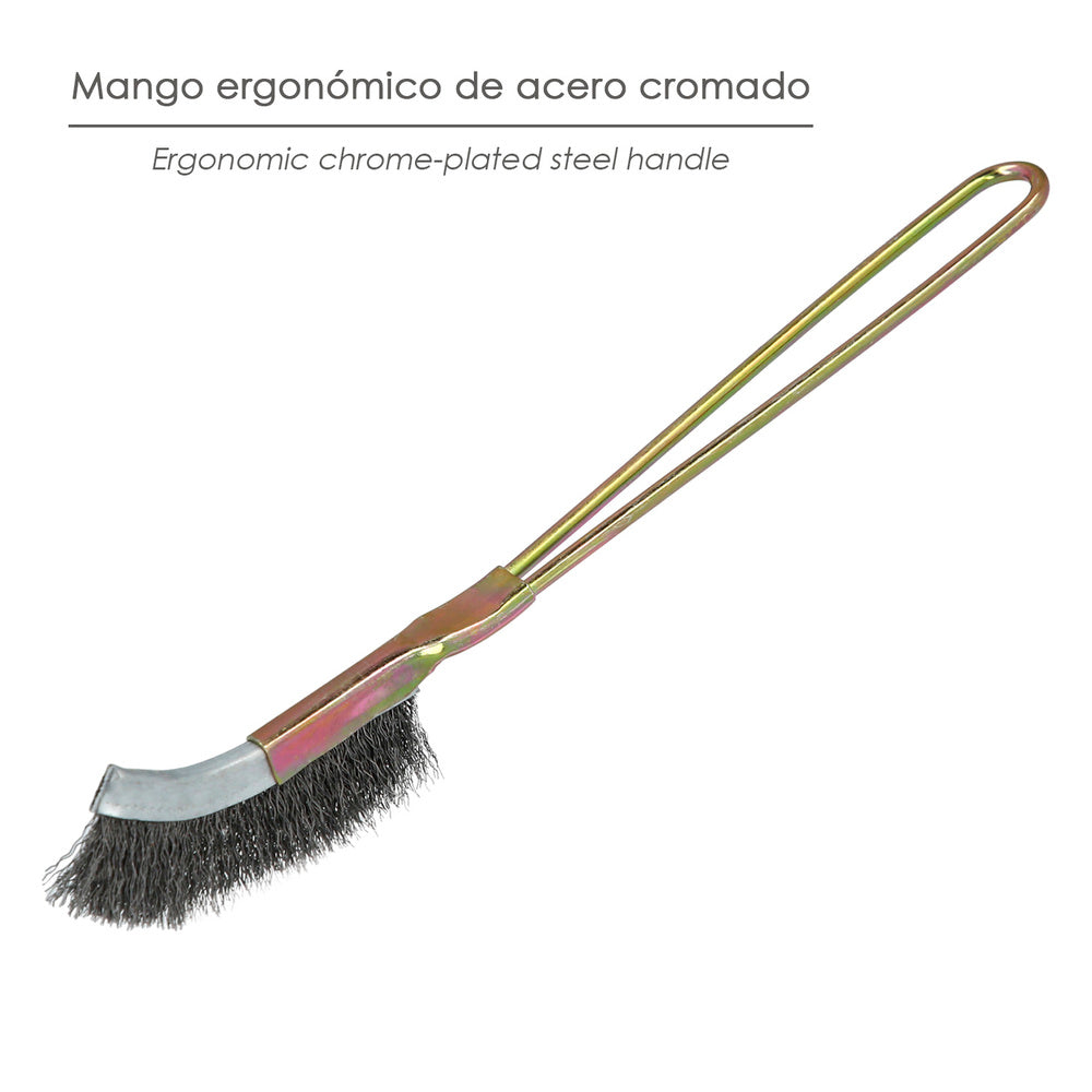 Fine steel hand brush 25 cm