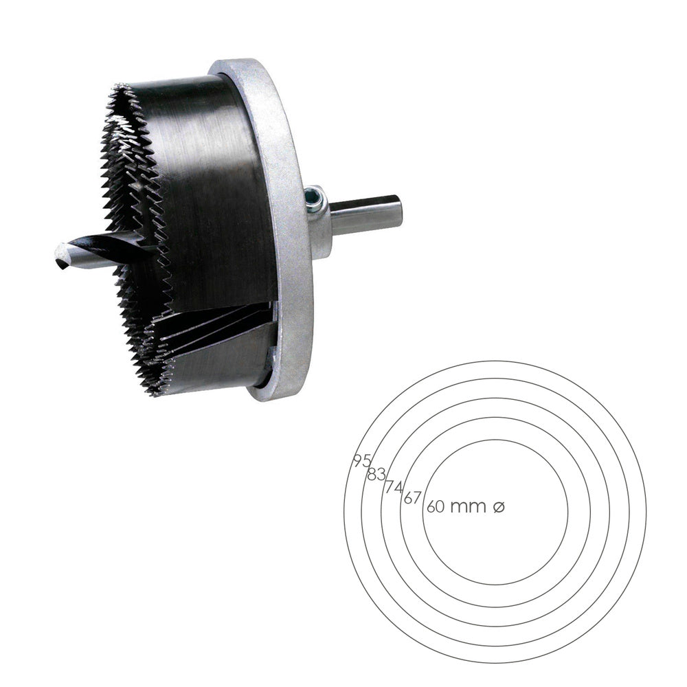 Juego sierras campana 30 mm ø 60/95 mm 5 piezas