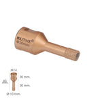 Coroa diamantada para rebarbadora ø 10 mm ligação rosca m14. Corte a seco