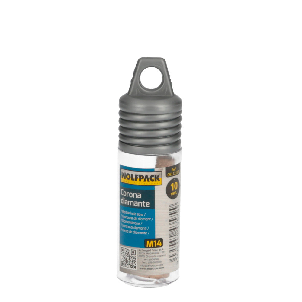 Coroa diamantada para rebarbadora ø 10 mm ligação rosca m14. Corte a seco