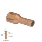 Corona diamante para amoladora ø 14 mm conexión rosca m14. Corte seco