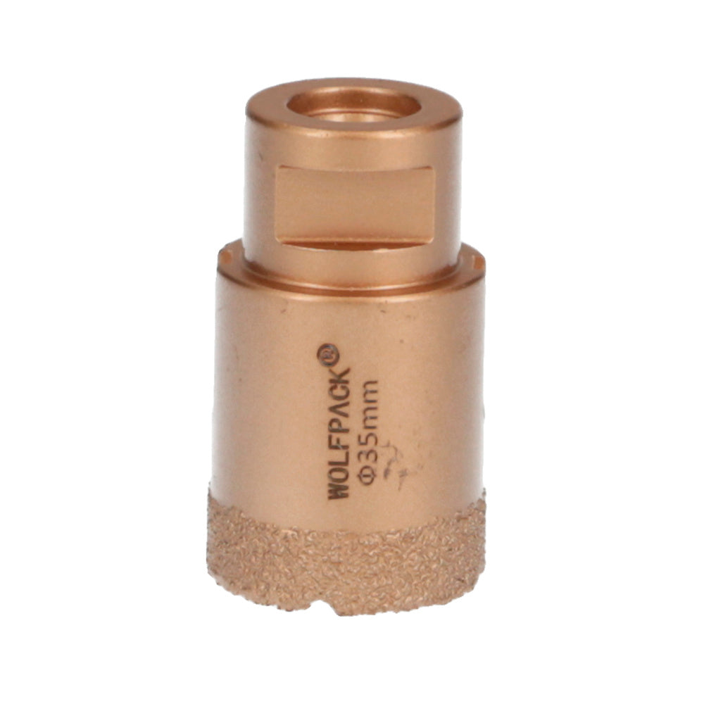 Corona diamante para amoladora ø 35 mm conexión rosca m14. Corte seco