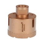 Coroa de diamante para rebarbadora ø 60 mm ligação de rosca m14. Corte a seco