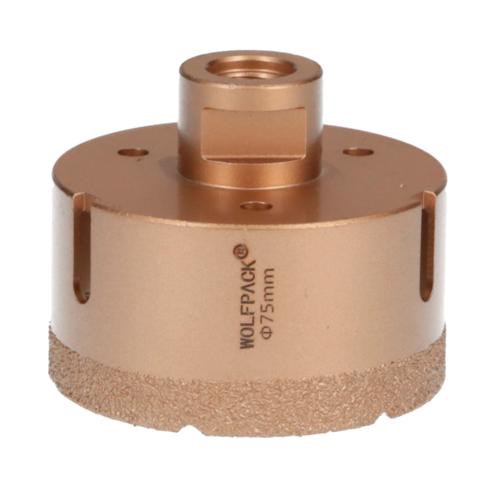 Coroa diamantada para rebarbadora ø 75 mm ligação rosca m14. Corte a seco