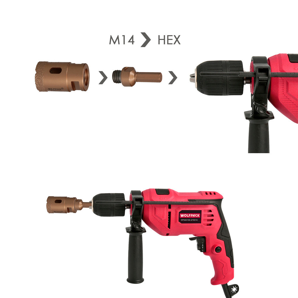 Adaptador m14 a espiga taladro, adaptador amoladora a taladro
