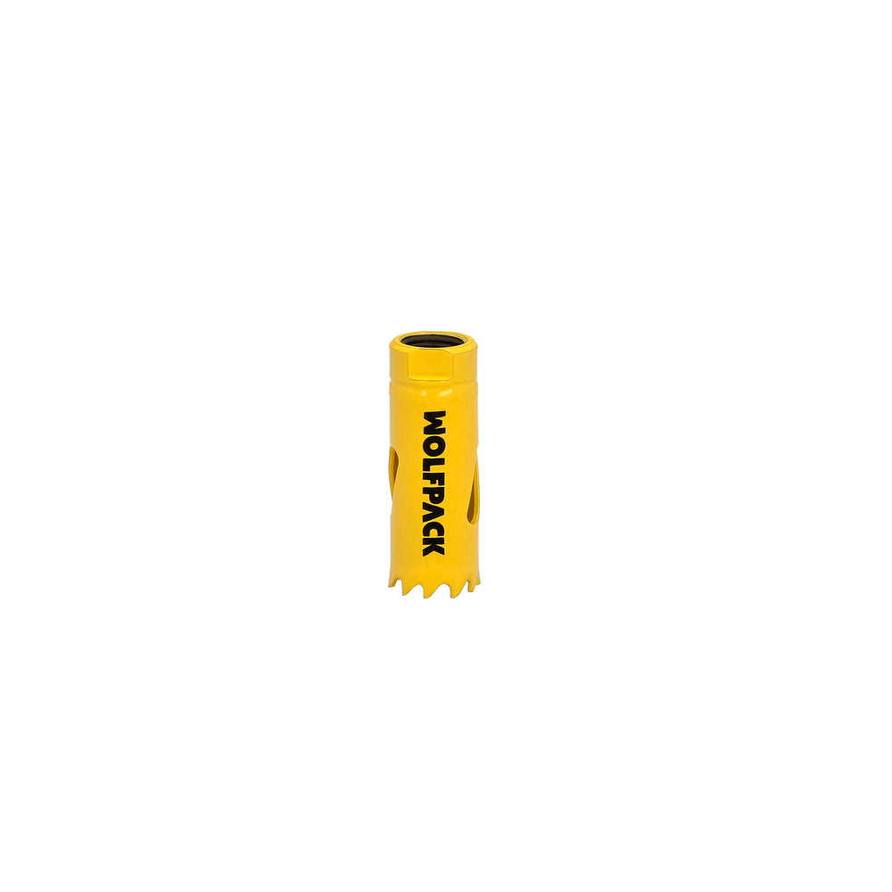 Corona sierra bimetal ø 19 mm templado termico, base reforzada. Corona madera, broca agujeros madera, acero, hierro, plásticos
