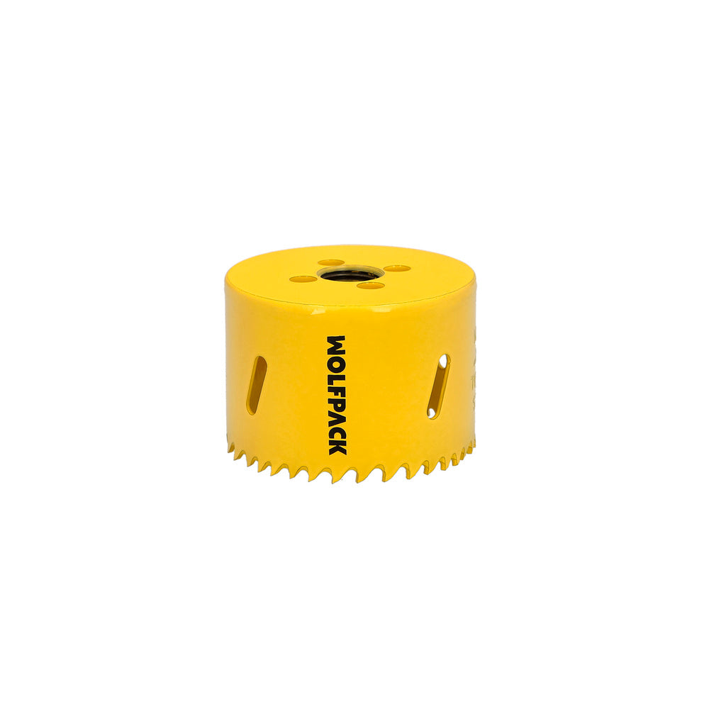 Corona sierra bimetal ø 59 mm templado termico, base reforzada. Corona madera, broca agujeros madera, acero, hierro, plásticos