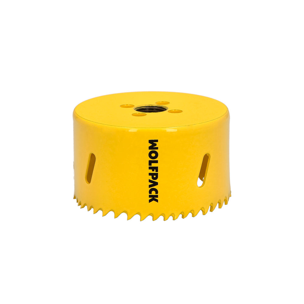 Corona sierra bimetal ø 79 mm templado termico, base reforzada. Corona madera, broca agujeros madera, acero, hierro, plásticos