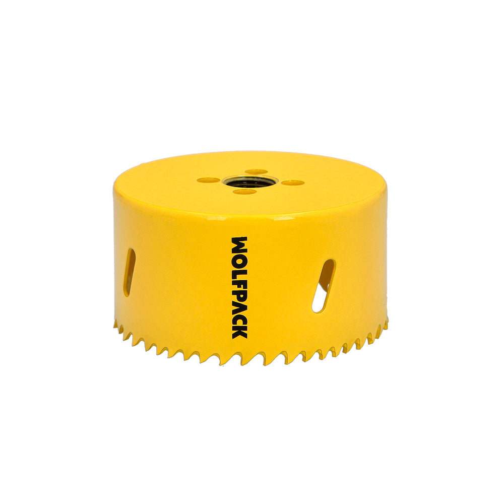 Corona sierra bimetal ø 83 mm templado termico, base reforzada. Corona madera, broca agujeros madera, acero, hierro, plásticos
