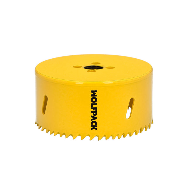 Corona sierra bimetal ø 92 mm. templado térmico, base reforzada. corona madera, broca agujeros madera, acero, hierro, plásticos