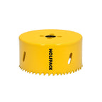 Corona sierra bimetal ø 92 mm templado termico, base reforzada. Corona madera, broca agujeros madera, acero, hierro, plásticos