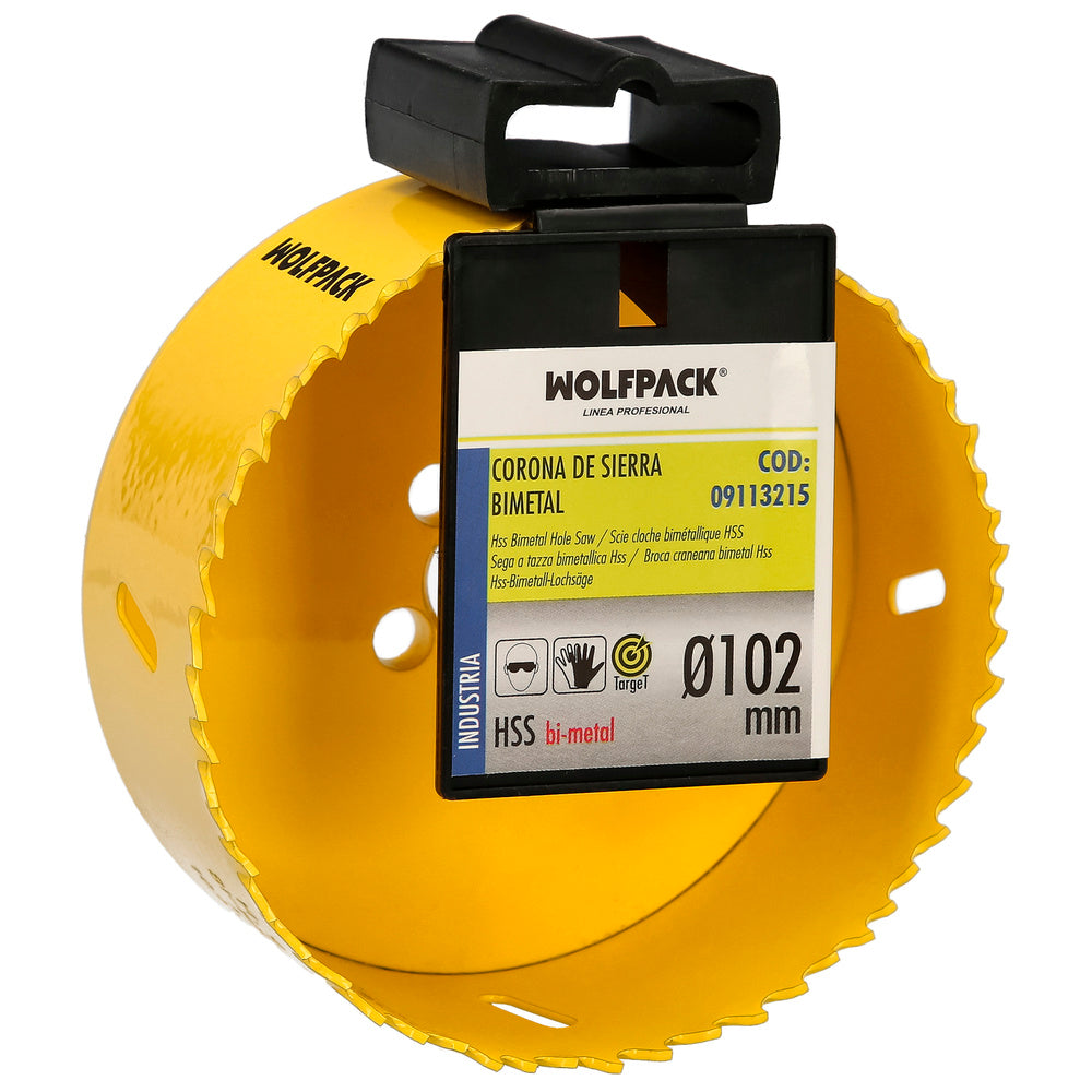 Serra craneana bimetálica ø 102 mm temperada termicamente, base reforçada. Serra craneana para madeira, broca para madeira, aço, ferro, plásticos