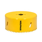 Corona sierra bimetal ø 105 mm templado termico, base reforzada. Corona madera, broca agujeros madera, acero, hierro, plásticos