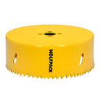 Corona sierra bimetal ø 121 mm templado termico, base reforzada. Corona madera, broca agujeros madera, acero, hierro, plásticos