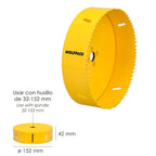 Corona sierra bimetal ø 152 mm templado termico, base reforzada. Corona madera, broca agujeros madera, acero, hierro, plásticos