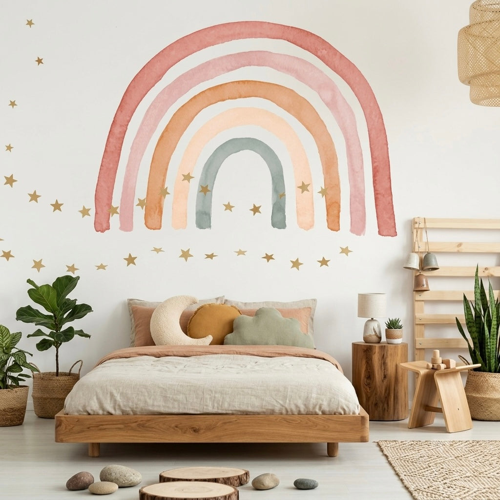 Vinilo decorativo infantil Rainbow | reposicionable