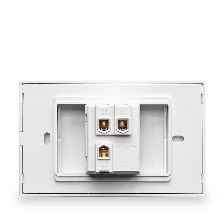 D1 Series White/Black Tempered Glass Switch with LED Light