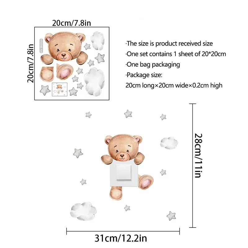Pegatina para interruptor de animales de dibujosAdhesivos