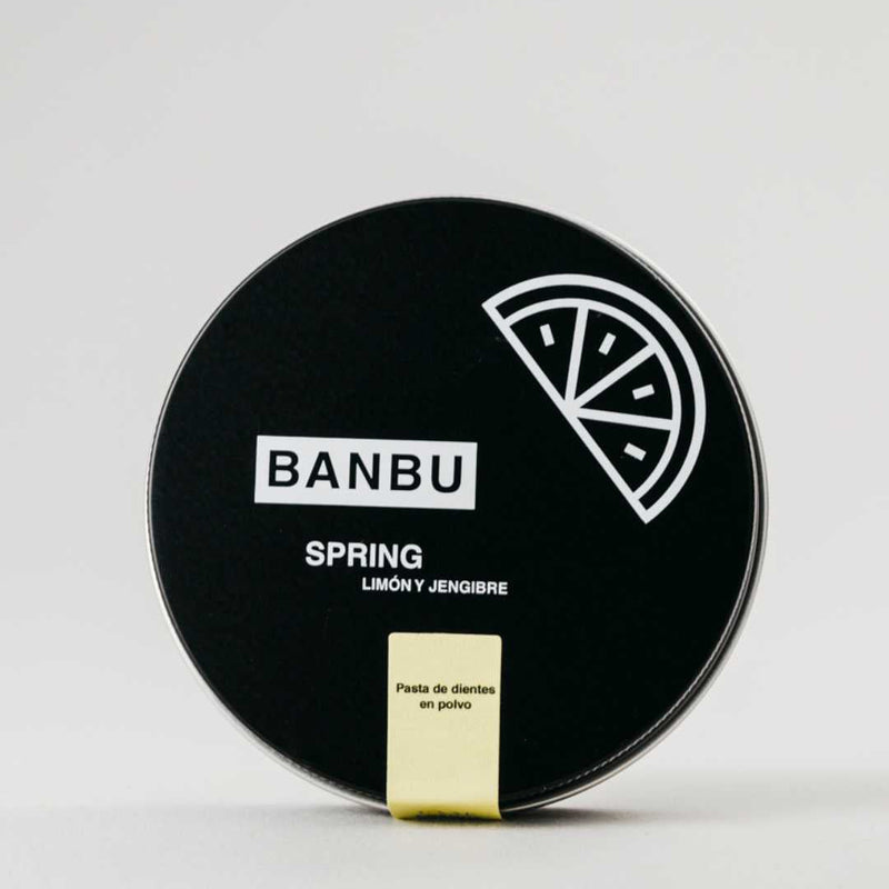 Pasta de dientes en polvo natural con limón y jengibre