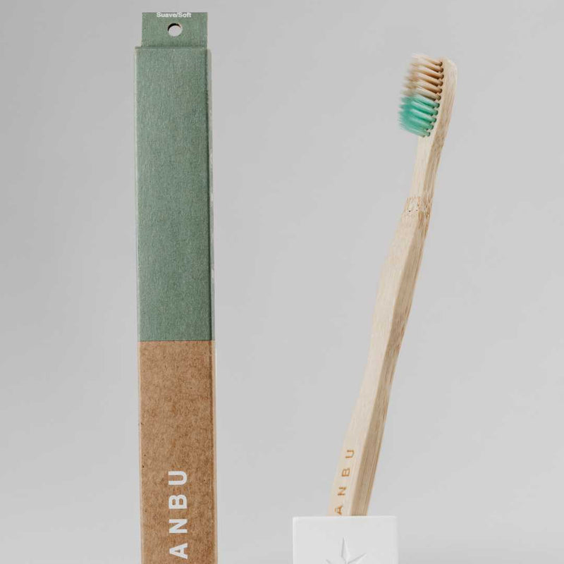 Cepillo de dientes de bambú cerdas suaves para uso diario