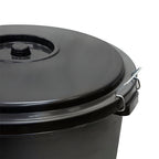 Community plastic trash can with lid, 50 liters