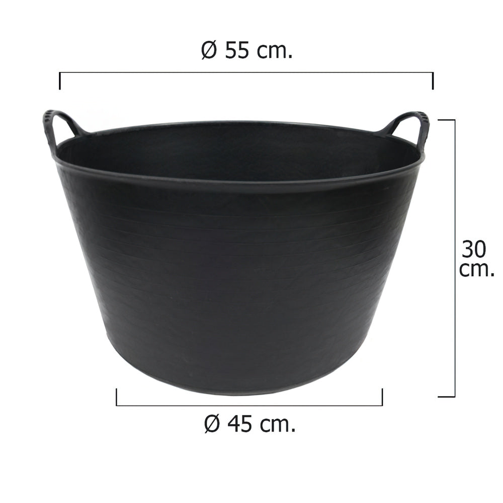 Black plastic tub number 4 55 liters