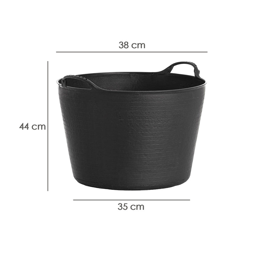 Black plastic basket size 42