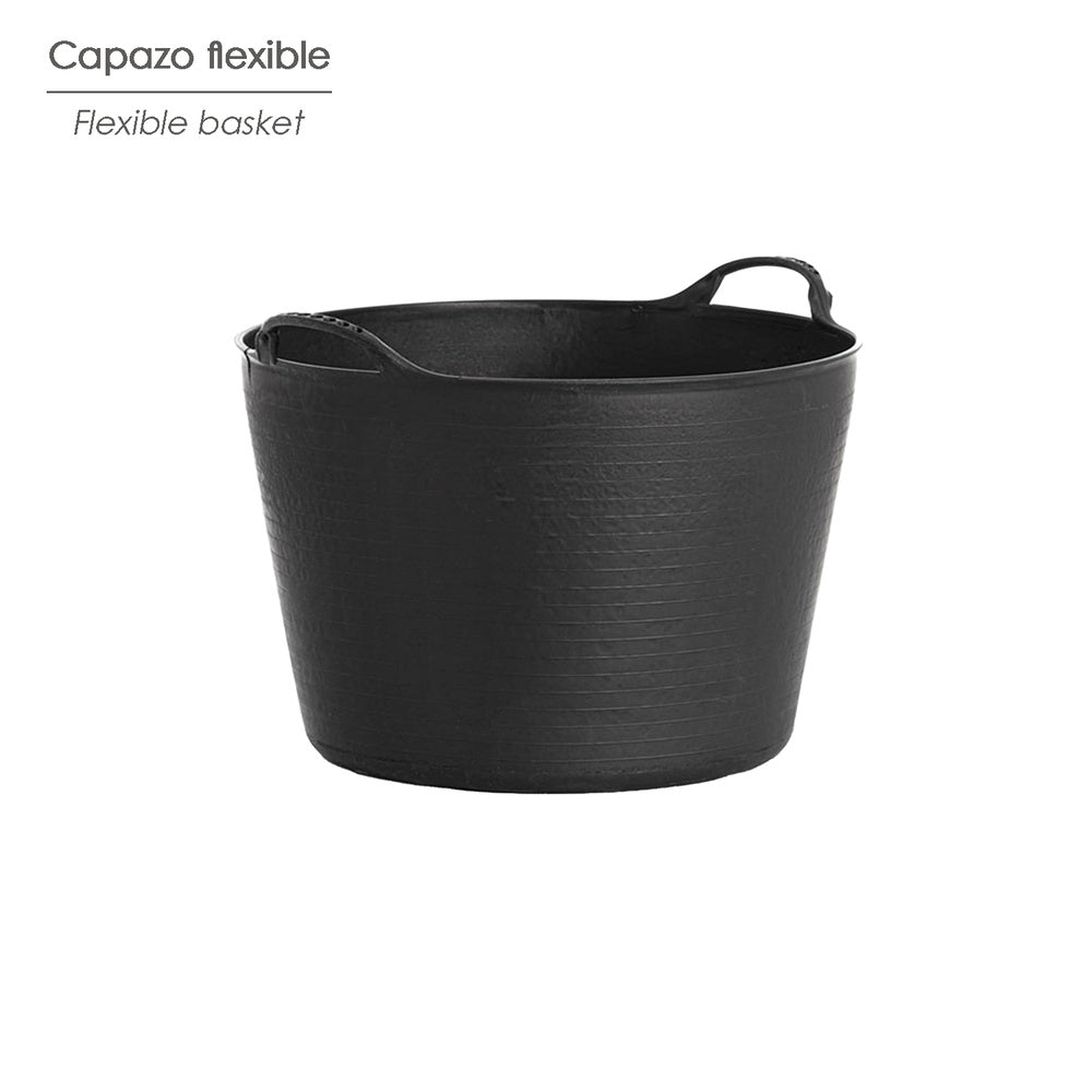 Black plastic basket size 42