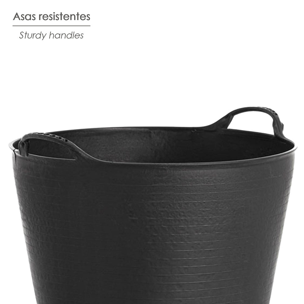 Black plastic basket size 42