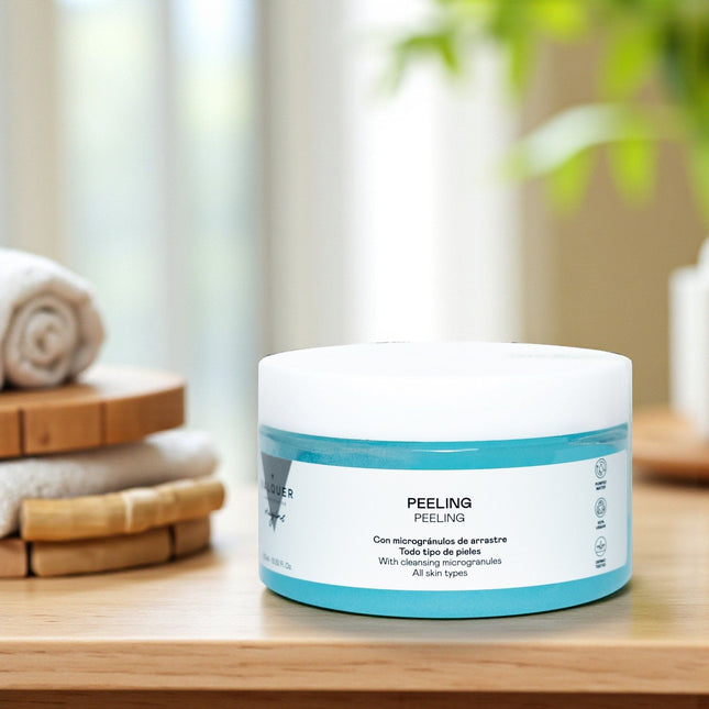 Peeling facial gel exfoliante suave con microgránulos