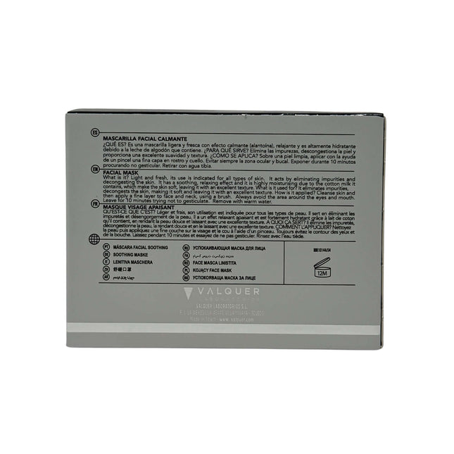 Mascarilla facial calmante hidratante para piel sensible