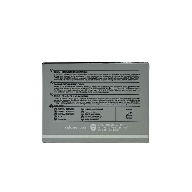 Crema facial de manzanilla hidratante para piel seca