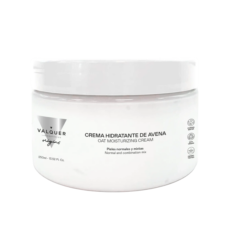 Crema facial hidratante de avena | piel normal y mixta