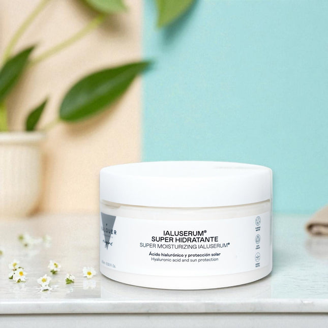 Crema facial hidratante con ácido hialurónico SPF uso diario