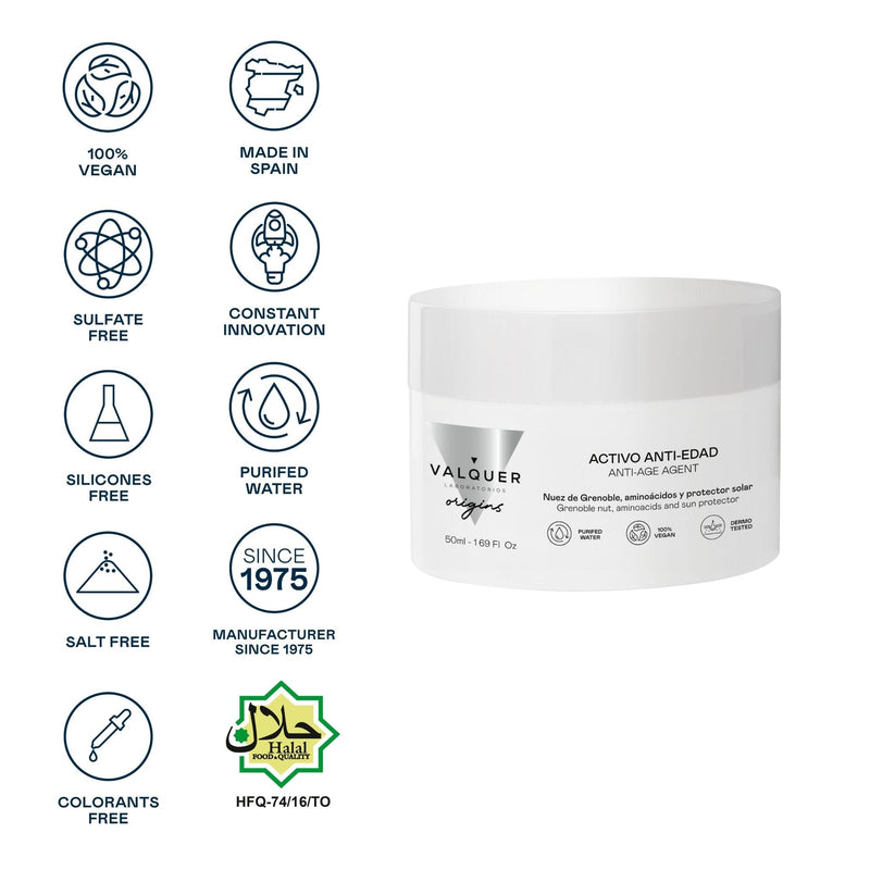 Crema facial antiedad con nuez de Grenoble protección solar