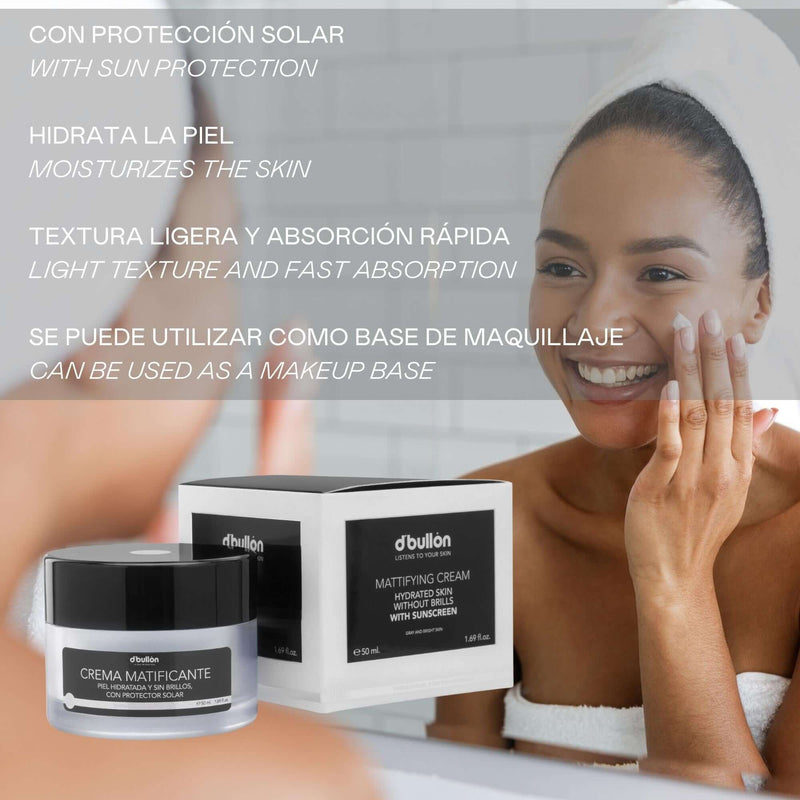 Crema facial matificante para piel grasa SPF 30 | 50 ml