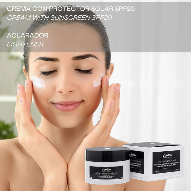 Crema facial blanqueante SPF 20 para todo tipo de piel