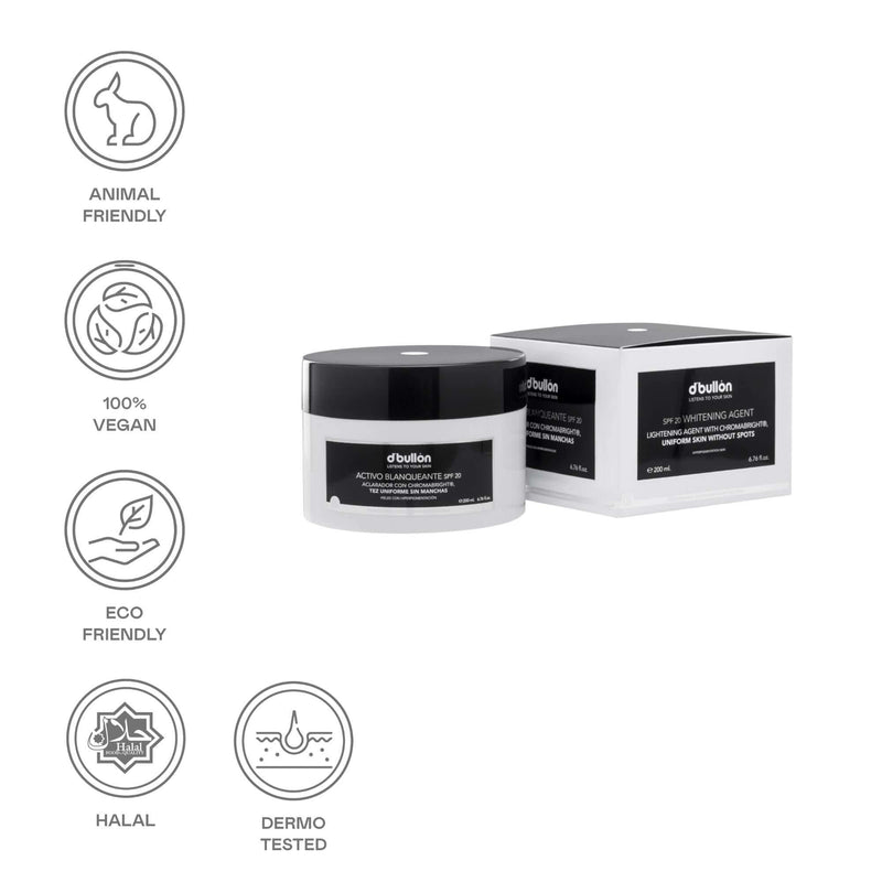 Crema facial blanqueante SPF 20 para todo tipo de piel